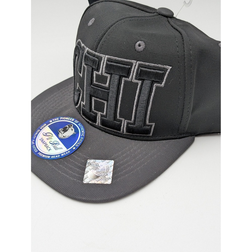 Pit Bull Hat Men OSFM Grey CHI Chicago Snapback Flat Bill Embroidered Streetwear